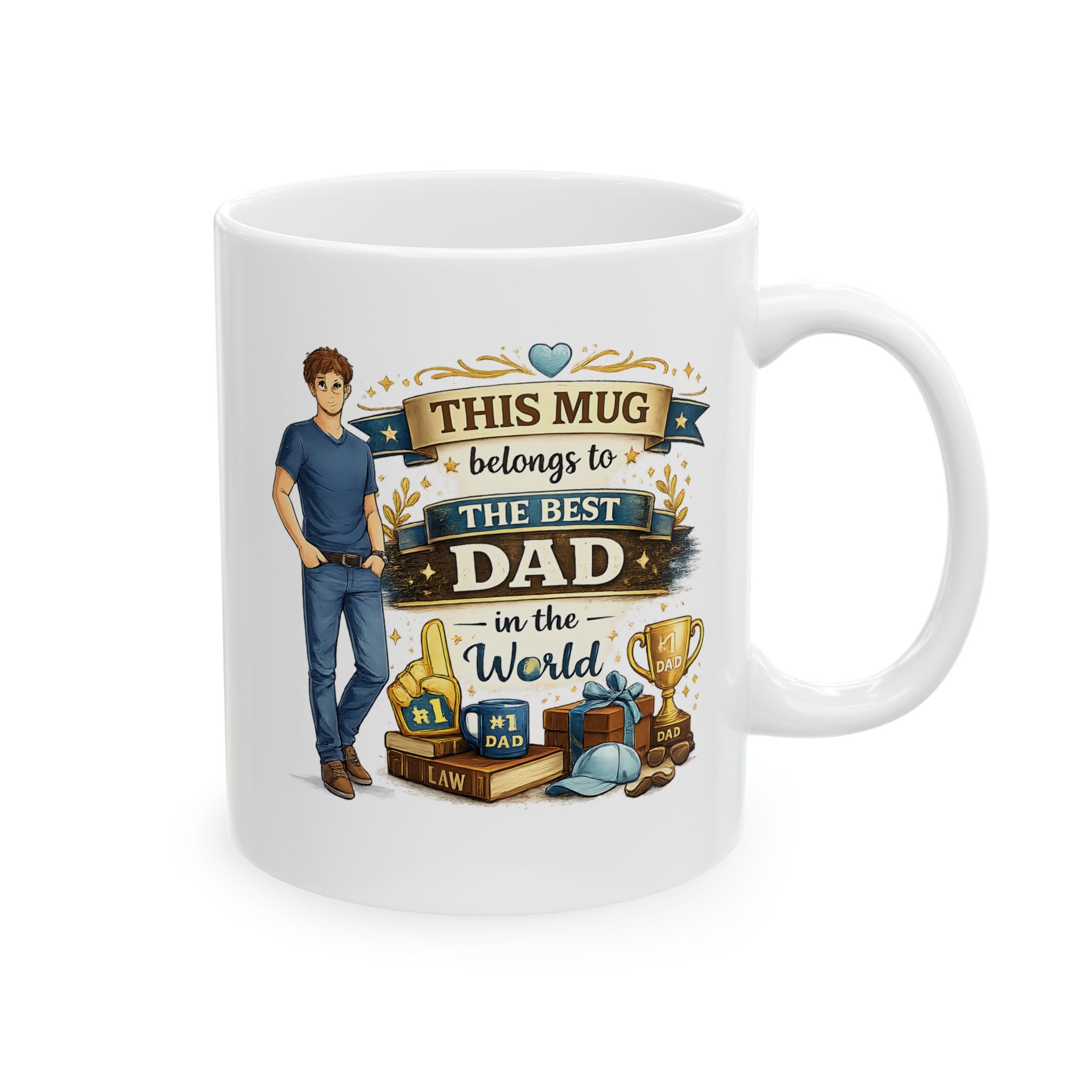 Best Dad Mug  This Mug Belongs To The Best Dad in The World, Fathers Day Gift, Dad Coffee Mug