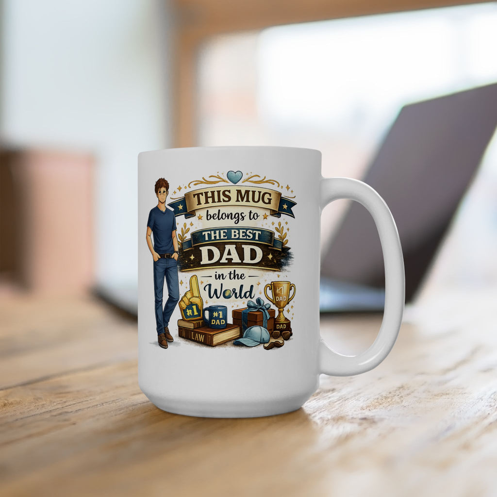 Best Dad Mug  This Mug Belongs To The Best Dad in The World, Fathers Day Gift, Dad Coffee Mug