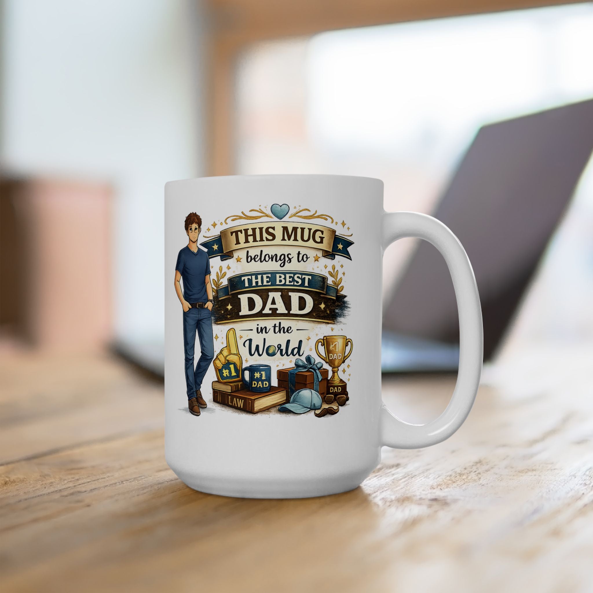 Best Dad Mug  This Mug Belongs To The Best Dad in The World, Fathers Day Gift, Dad Coffee Mug