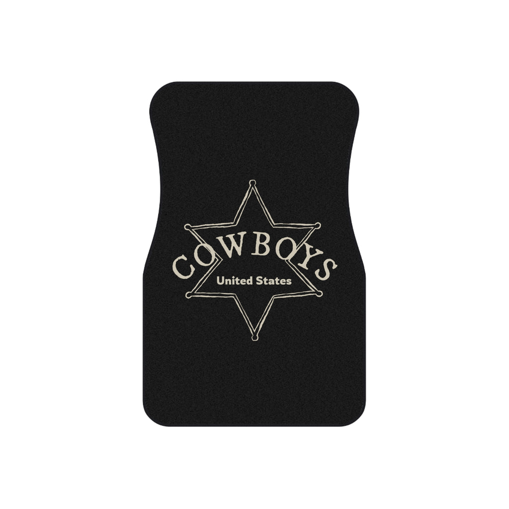 4 Piece Universal Cowboys Car Floor Mats Set Western Country Auto Interior Accessories