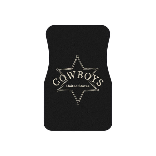 4 Piece Universal Cowboys Car Floor Mats Set Western Country Auto Interior Accessories