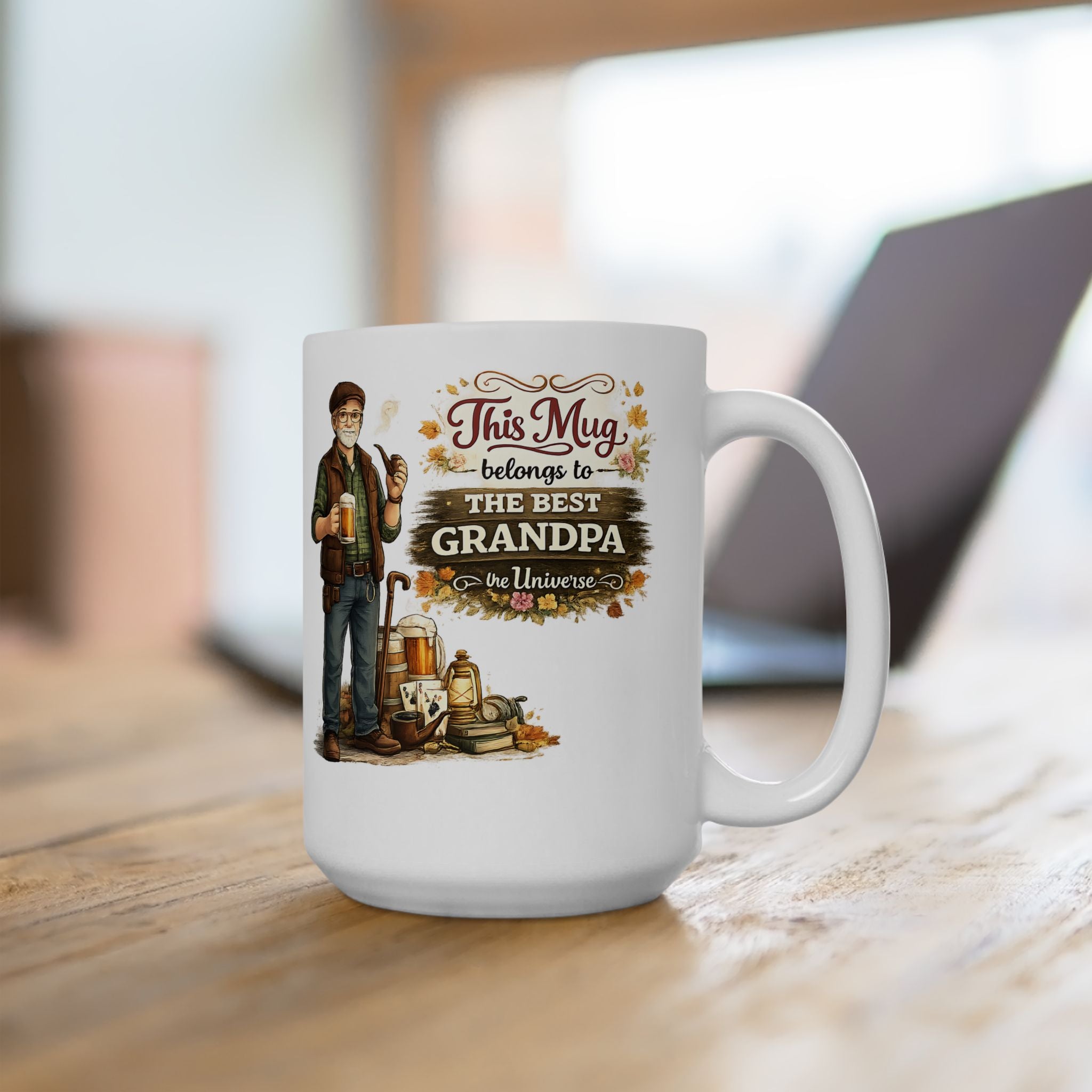 Best Grandpa Mug This Mug Belongs To The Best Grandpa in the Universe, Grandpa Coffee Mug Gift