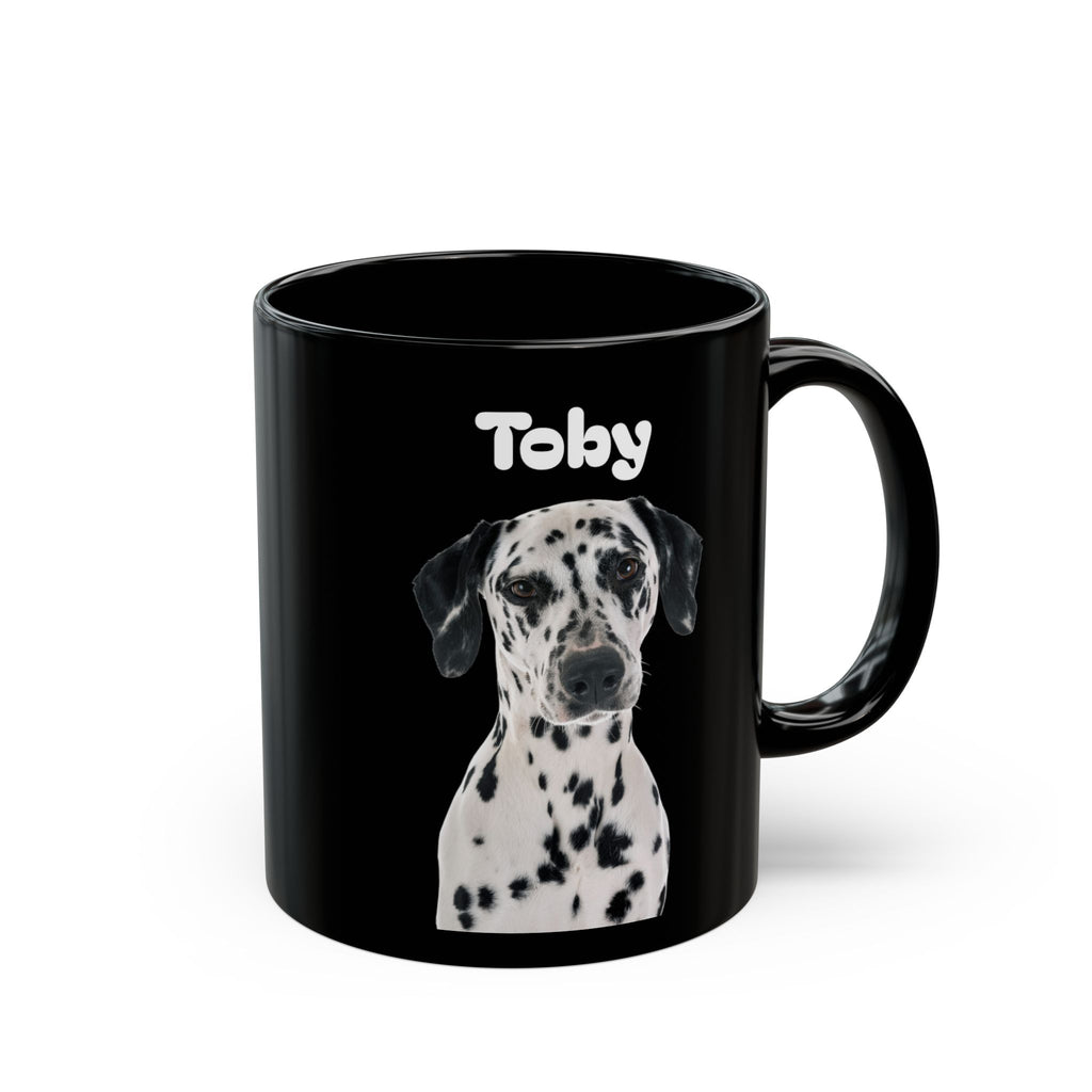 Personalized Pet Photo Mug  Custom Dog or Cat Picture Mug  Black Ceramic Coffee Cup 11oz 15oz  Pet Lover Gift