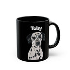 Personalized Pet Photo Mug  Custom Dog or Cat Picture Mug  Black Ceramic Coffee Cup 11oz 15oz  Pet Lover Gift