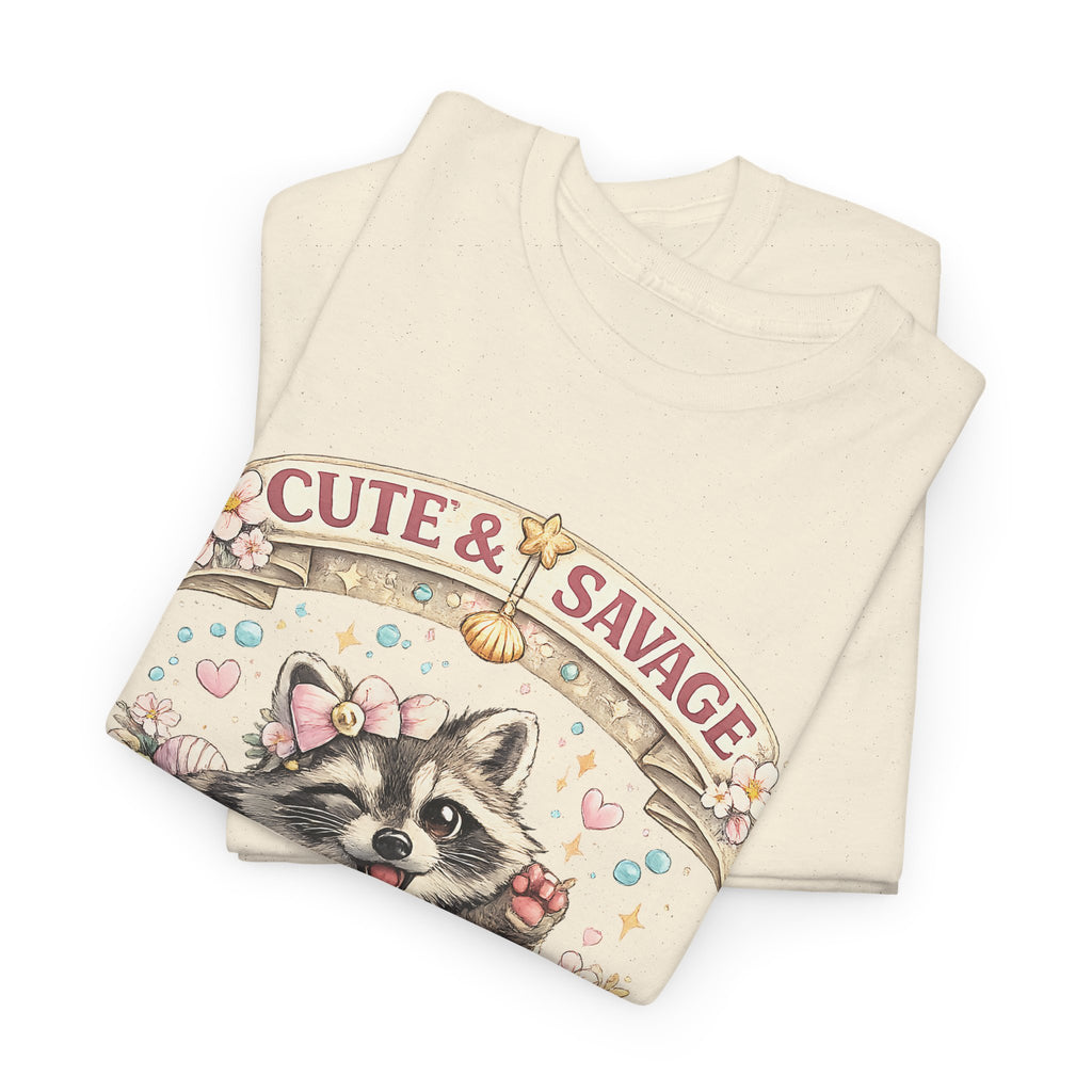 Cute and Savage Raccoon Shirt  Funny Cute Raccoon T Shirt, Hot Mess Express Tee, Animal Lover Gift