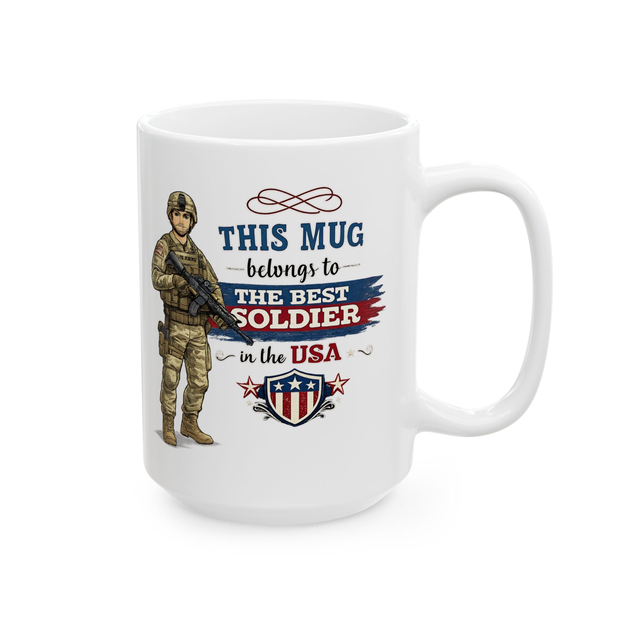 Best Soldier Mug  This Mug Belongs To The Best Soldier in the USA, Military Gift Coffee Mug, Veteran Cup
