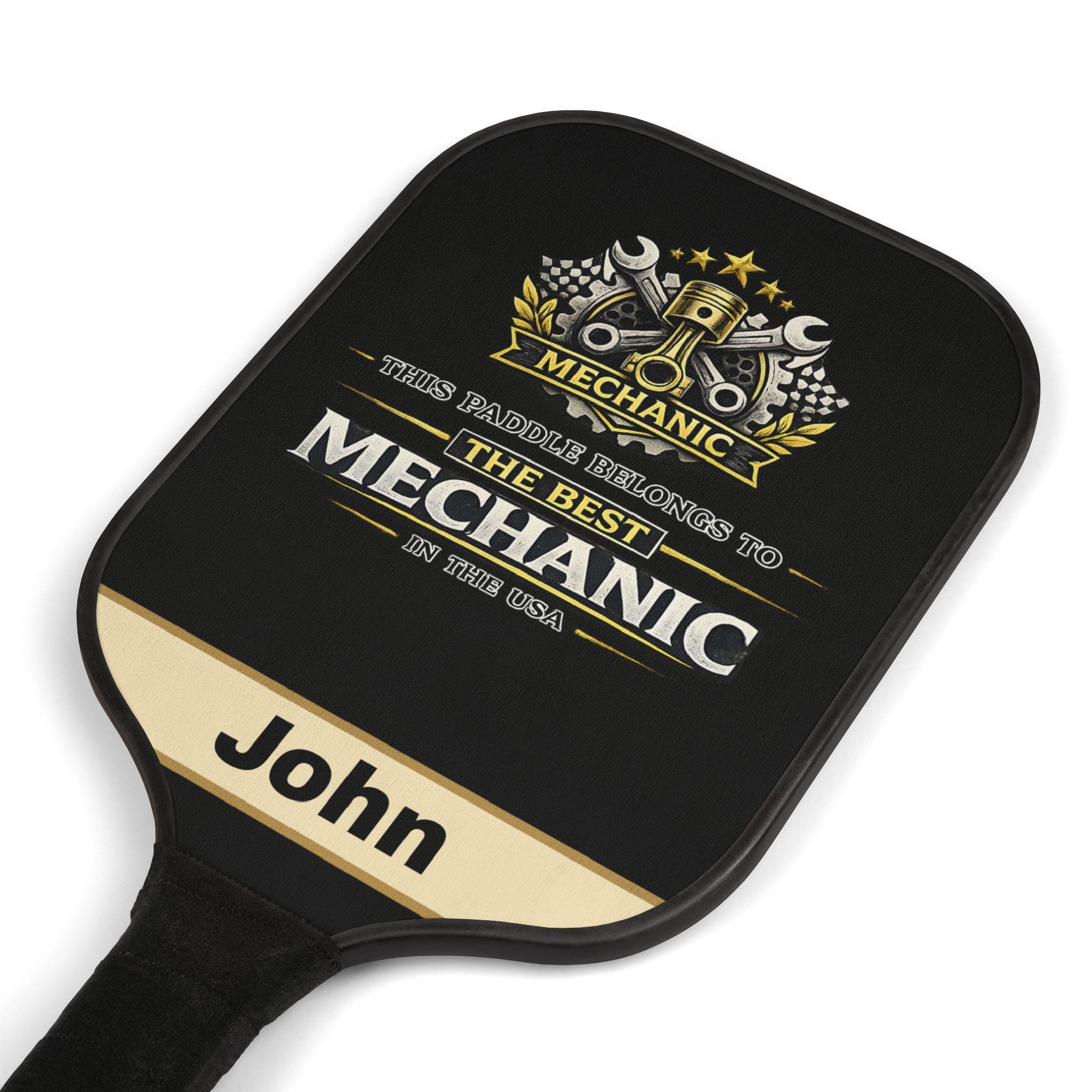 Personalized Mechanic Pickleball Paddle Set | Gift for Mechanic | Custom Name Pickleball Racket | Mechanic Gift for Him