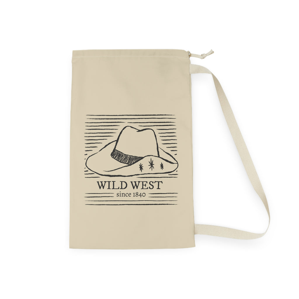 Wild West cowboy hat Laundry Bag | rustic western illustration, canvas drawstring