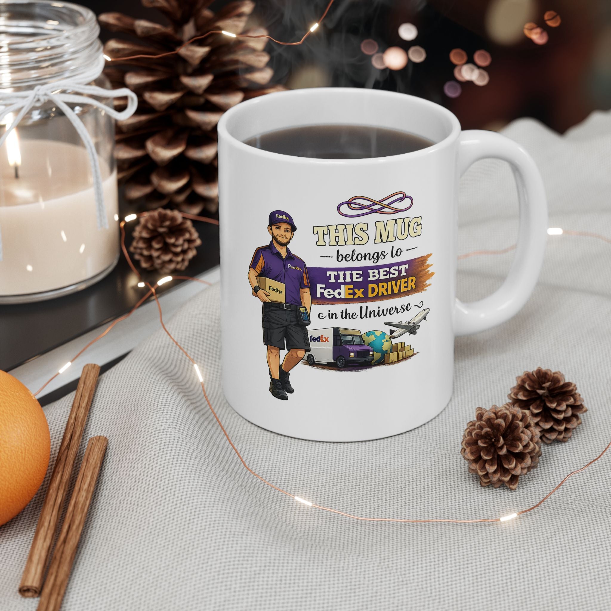Best Delivery Driver Mug  This Mug Belongs To The Best Shipping Courier in the Universe, Delivery Driver Coffee Mug Gift