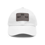 Dad Hat with Leather Patch Dad Sweet Bear Embroidered Cap
