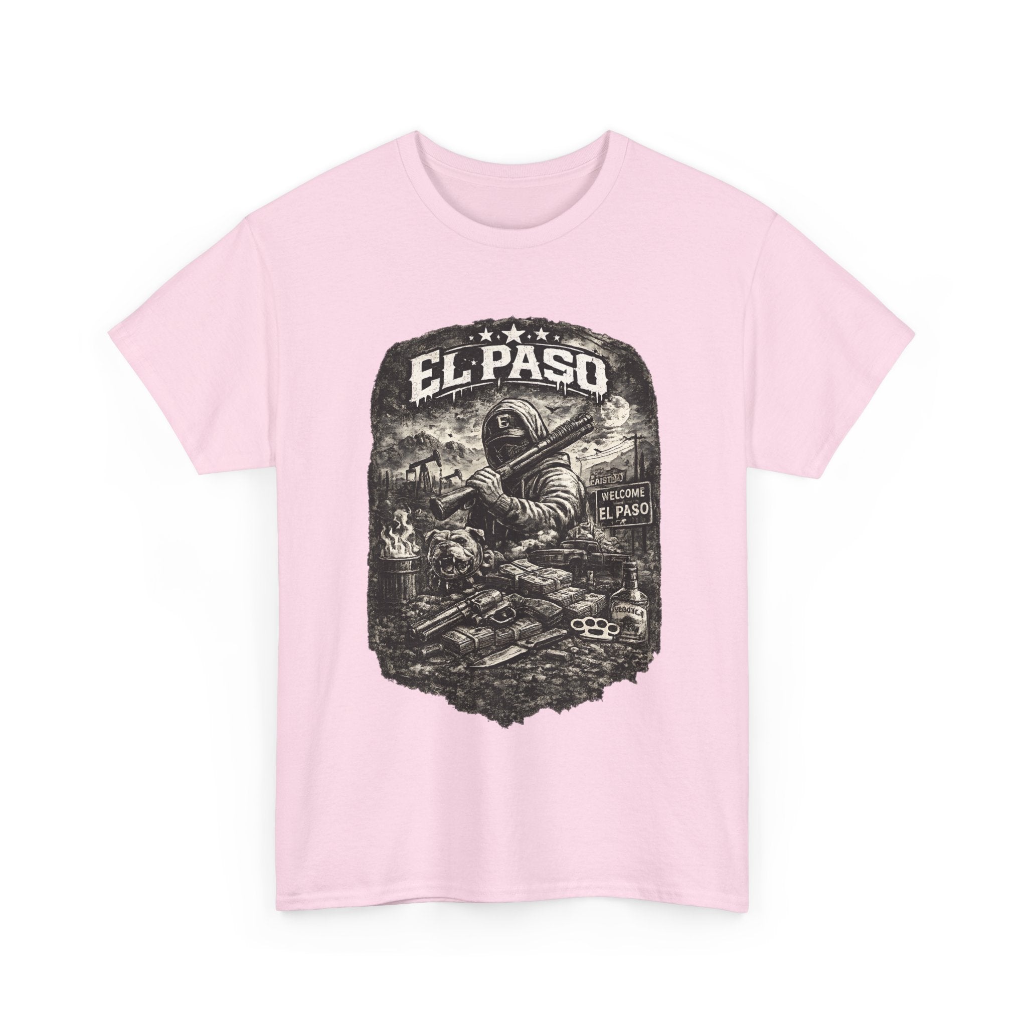 El Paso Texas T Shirt Streetwear Graphic Tee, Dark Urban Border City Shirt, Unisex Western Style
