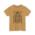 Western Saloon T-Shirt  Vintage Cowboy Guns & Hat Graphic Tee