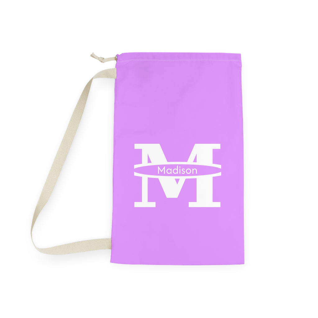 Personalized Monogram M Laundry Bag Personalized Initial Drawstring