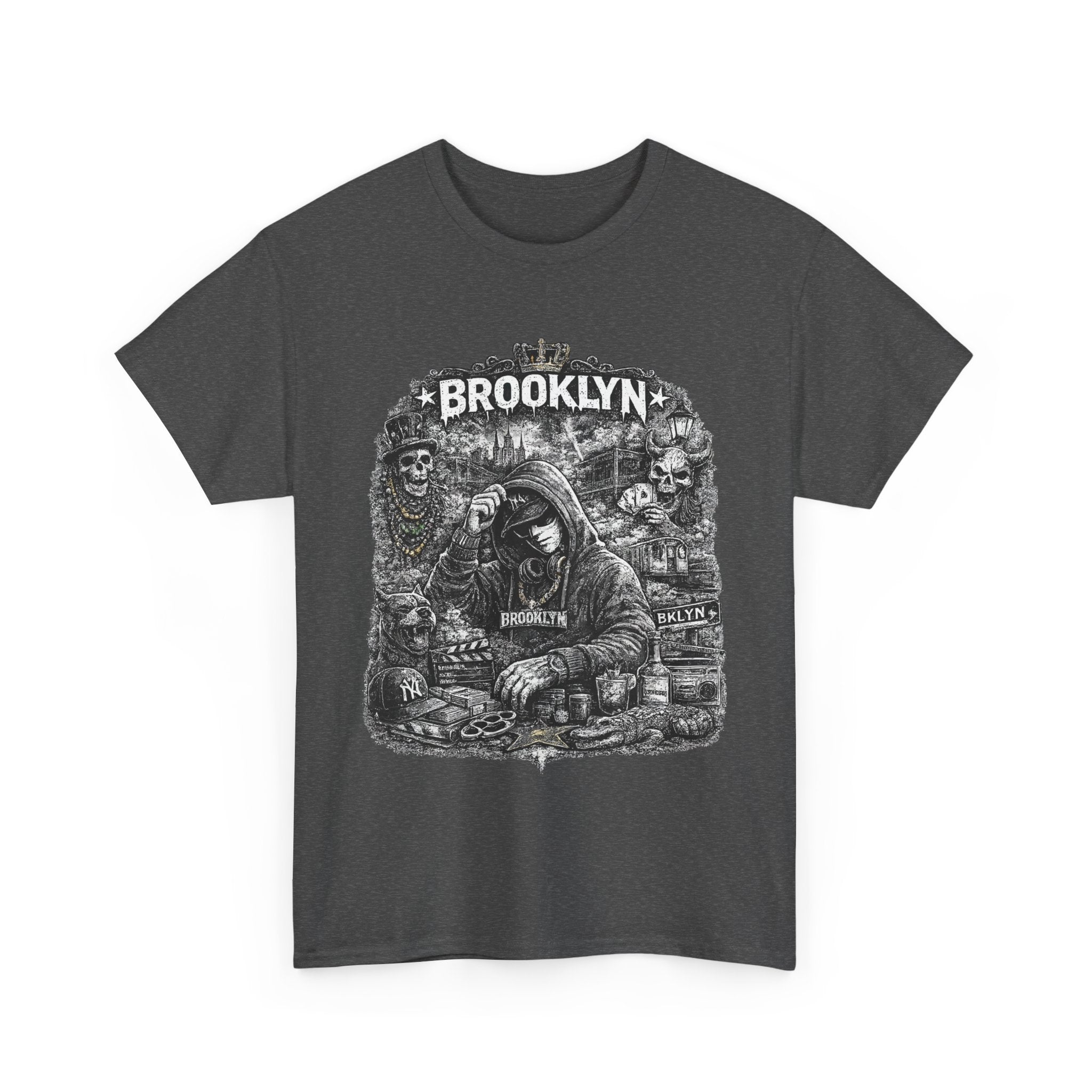 Brooklyn T Shirt Streetwear Graphic Tee, Urban NYC Shirt Black, Dark Hip Hop Style Unisex Gift