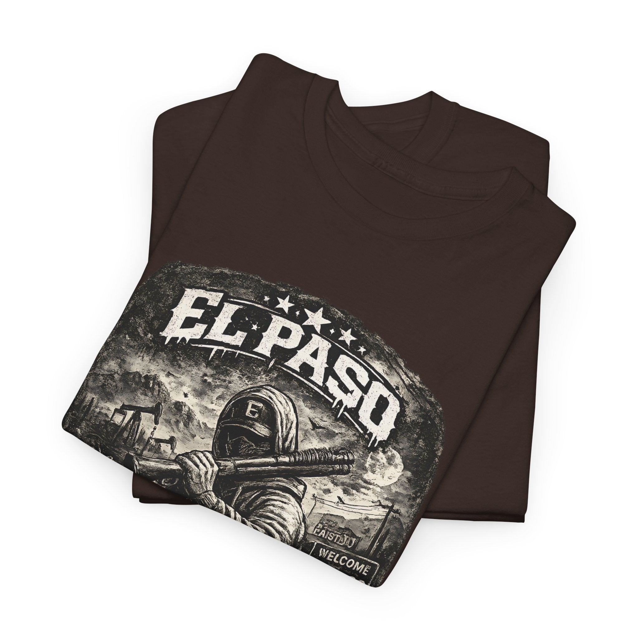 El Paso Texas T Shirt Streetwear Graphic Tee, Dark Urban Border City Shirt, Unisex Western Style