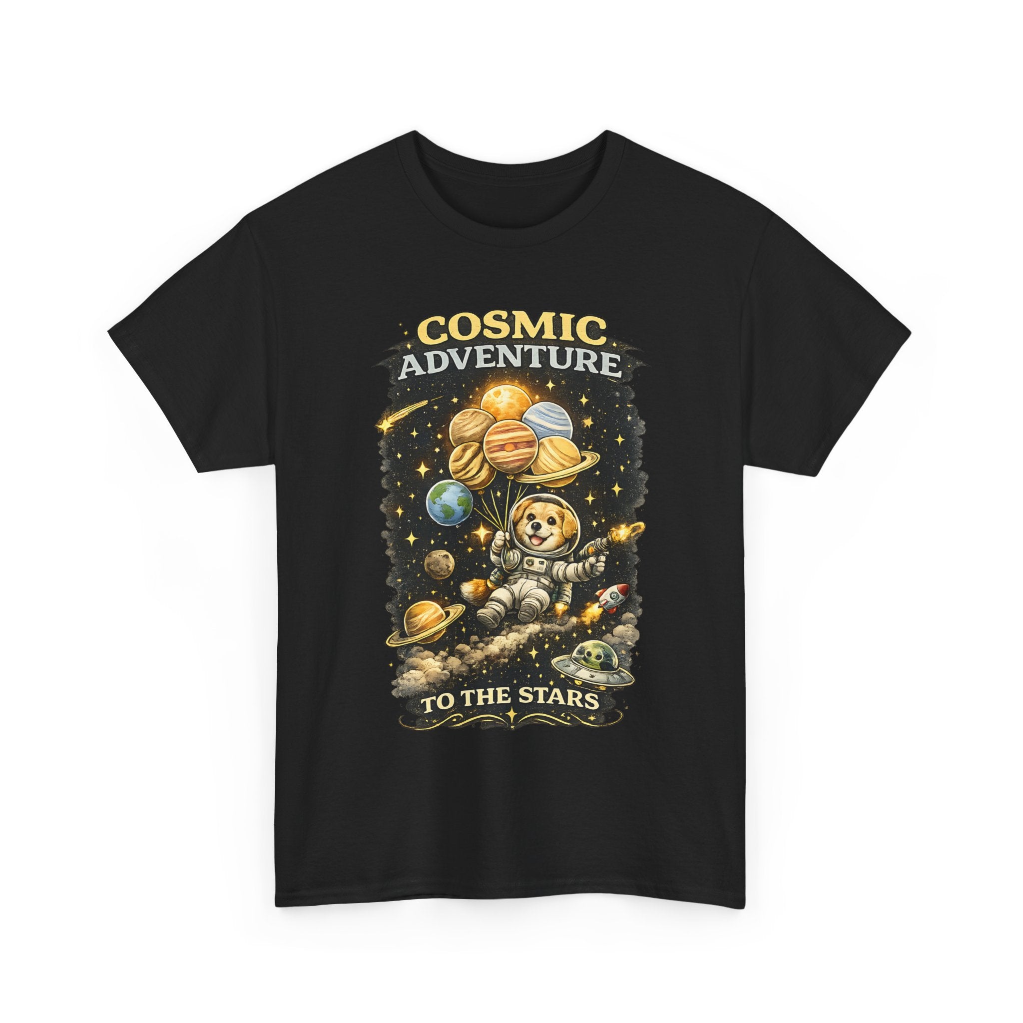 Cosmic Adventure Space Dog Shirt  Cute Astronaut Dog T Shirt, Galaxy Planet Graphic Tee, Space Lover Gift