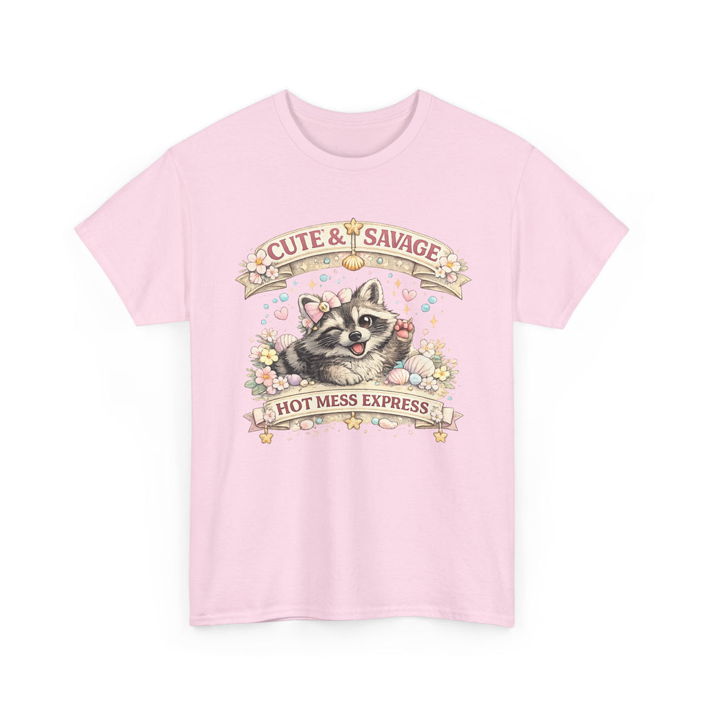 Cute and Savage Raccoon Shirt  Funny Cute Raccoon T Shirt, Hot Mess Express Tee, Animal Lover Gift