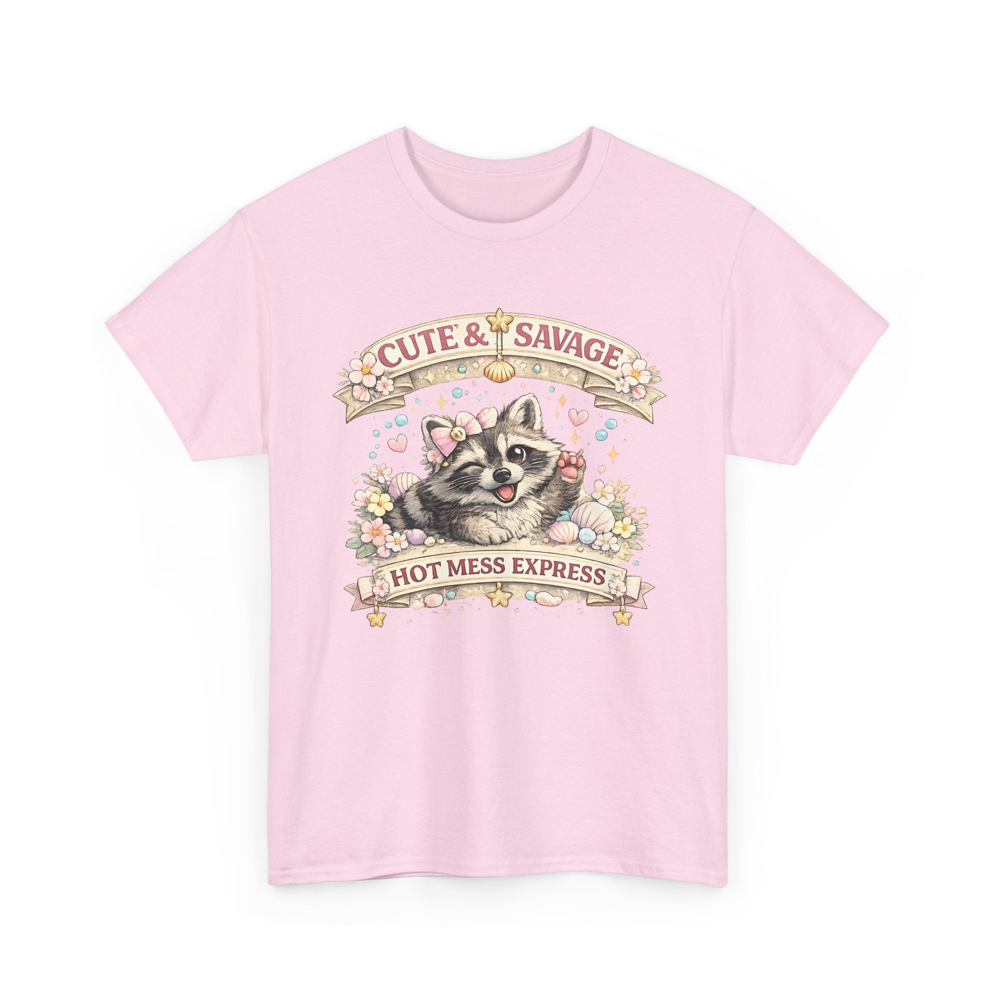 Cute and Savage Raccoon Shirt  Funny Cute Raccoon T Shirt, Hot Mess Express Tee, Animal Lover Gift