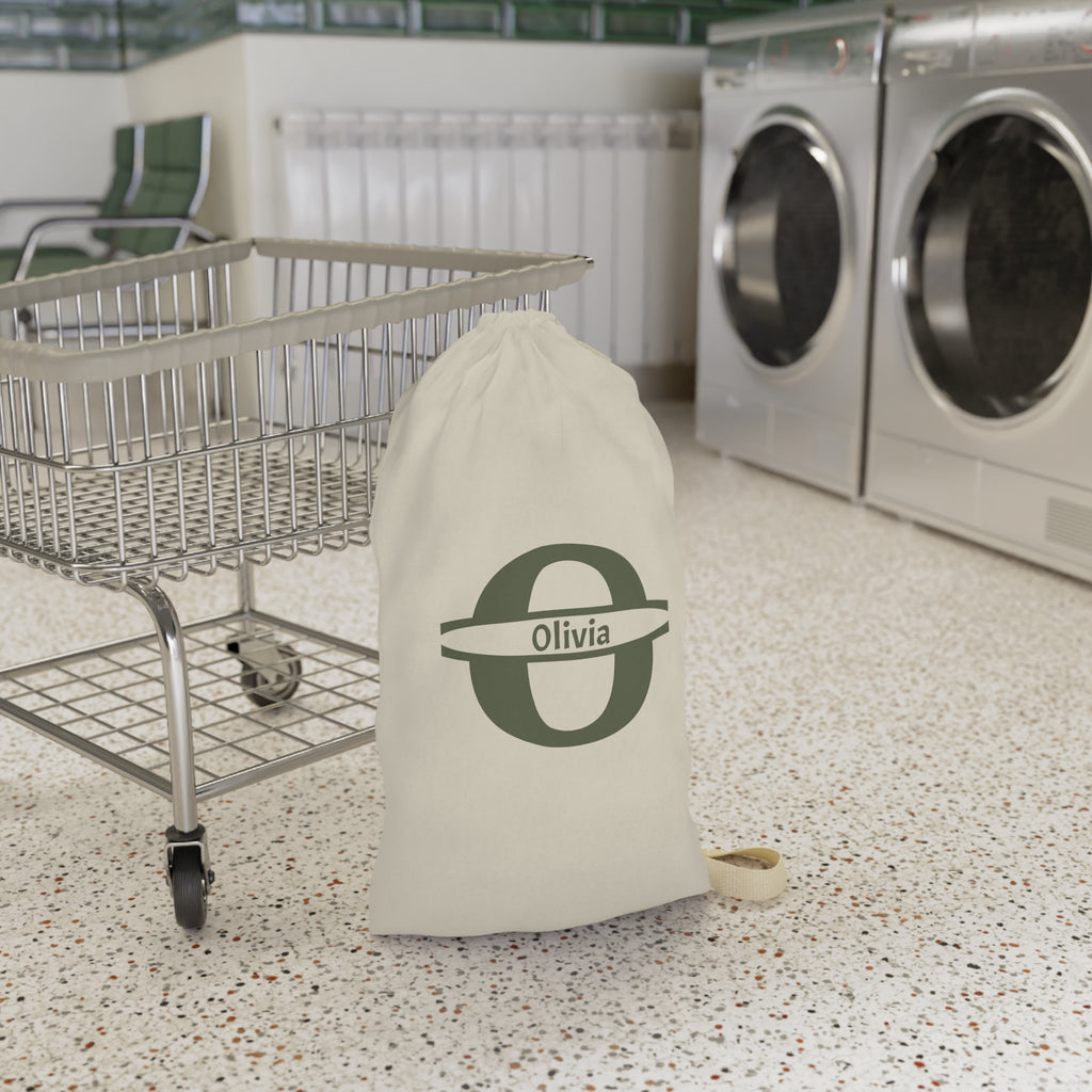 Personalized  Monogram Laundry Bag | Personalized Initial Canvas Laundry Bag