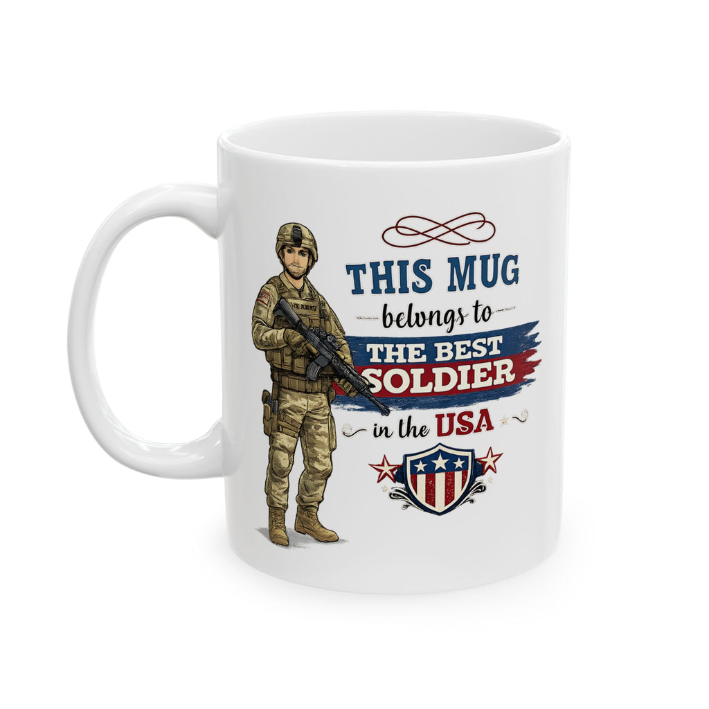 Best Soldier Mug  This Mug Belongs To The Best Soldier in the USA, Military Gift Coffee Mug, Veteran Cup