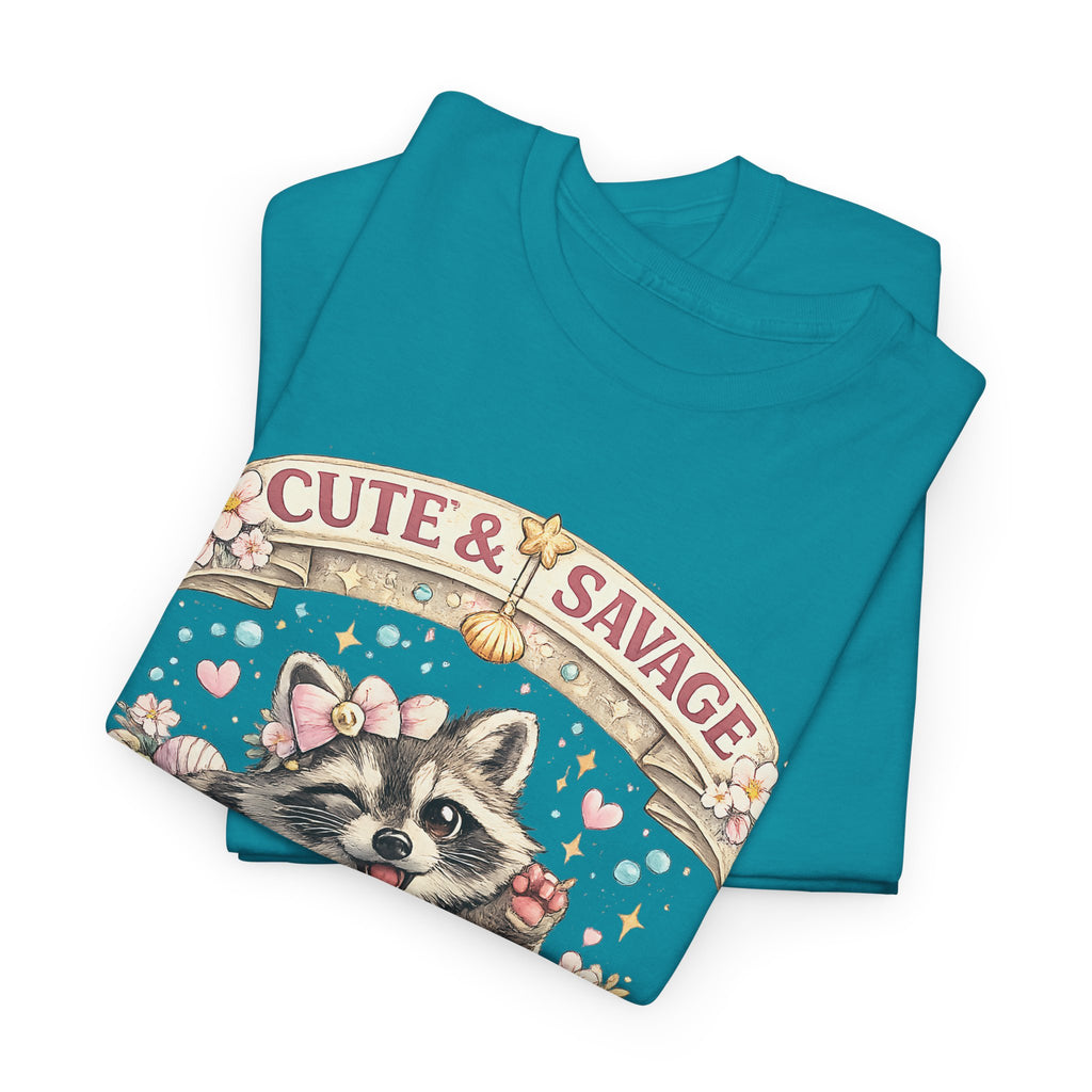 Cute and Savage Raccoon Shirt  Funny Cute Raccoon T Shirt, Hot Mess Express Tee, Animal Lover Gift