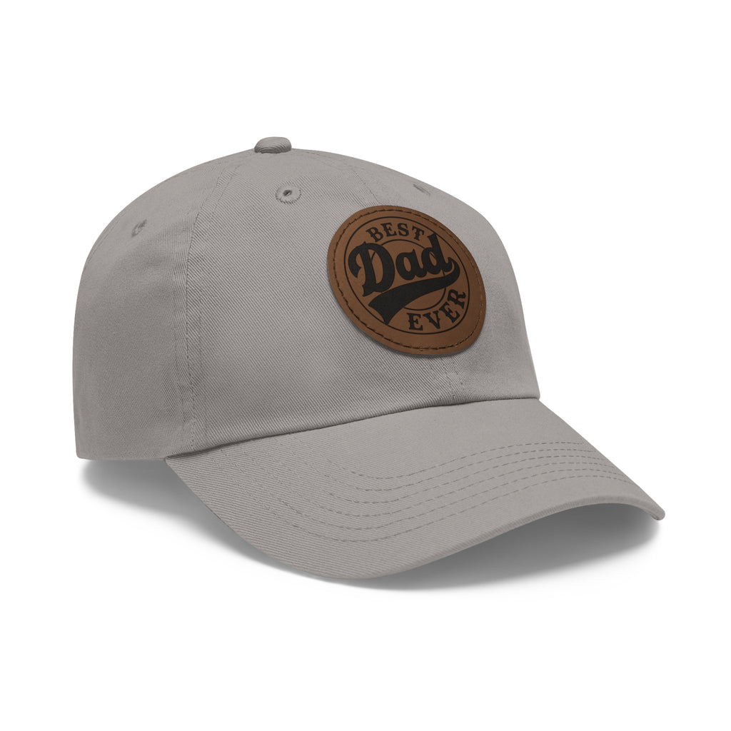 Best Dad Ever Leather Patch Dad Hat