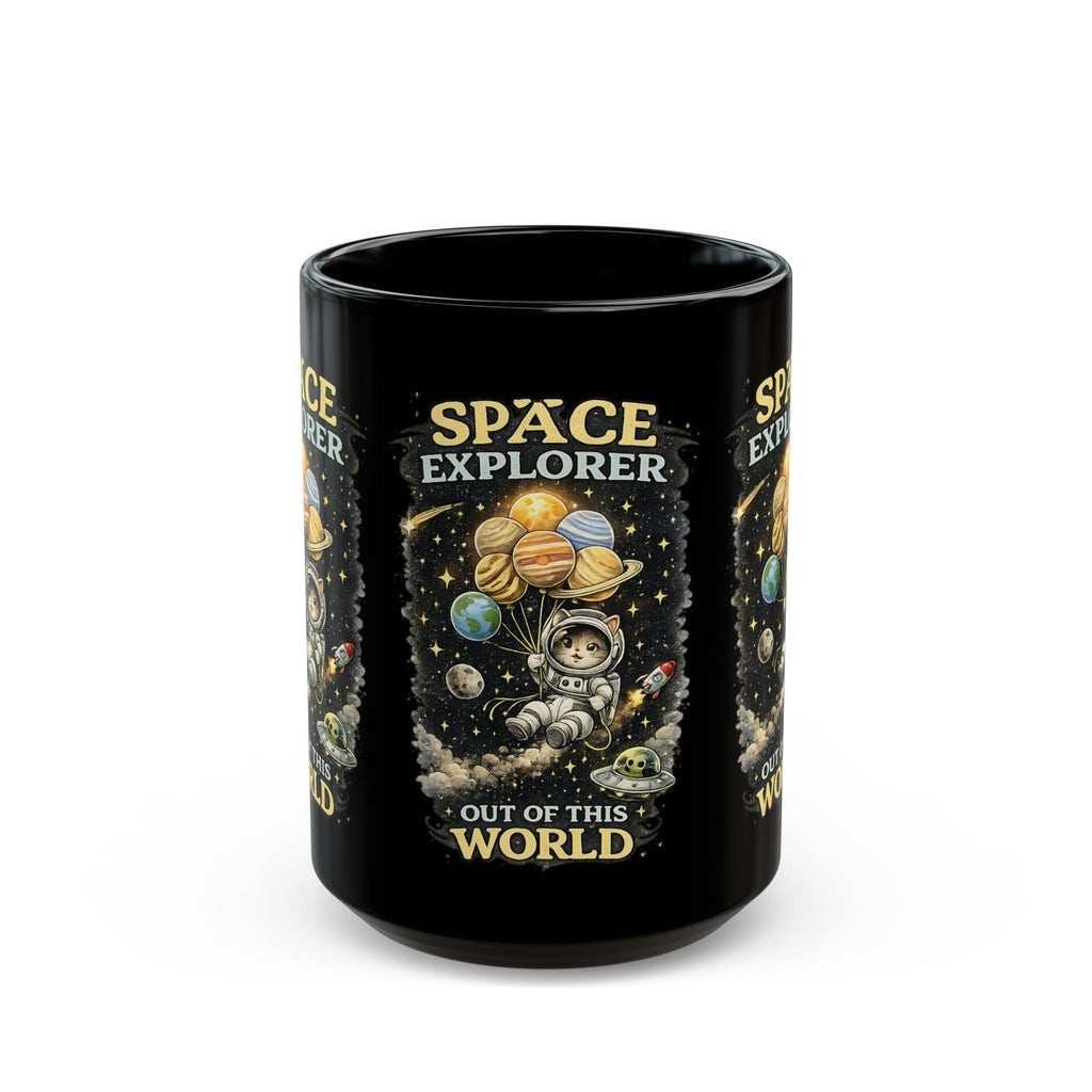 Space Explorer Cat Mug Cute Astronaut Kitty Coffee Cup Out of This World Gift
