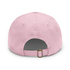 Star Patch Dad Hat  Leather Round Patch Baseball Cap