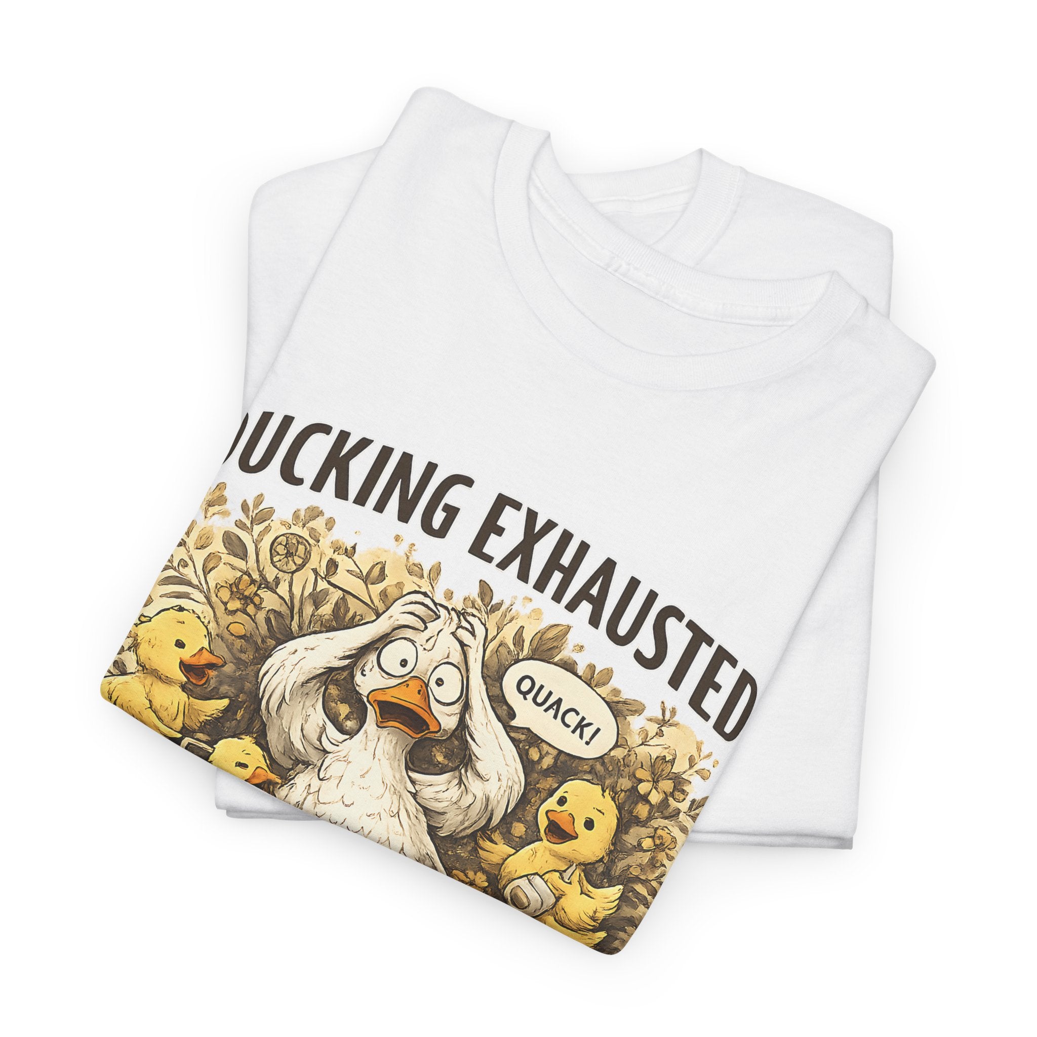 Ducking Exhausted Mom Life T Shirt  Funny Mom Shirt, Tired Mom Tee, Mom Life Graphic Shirt