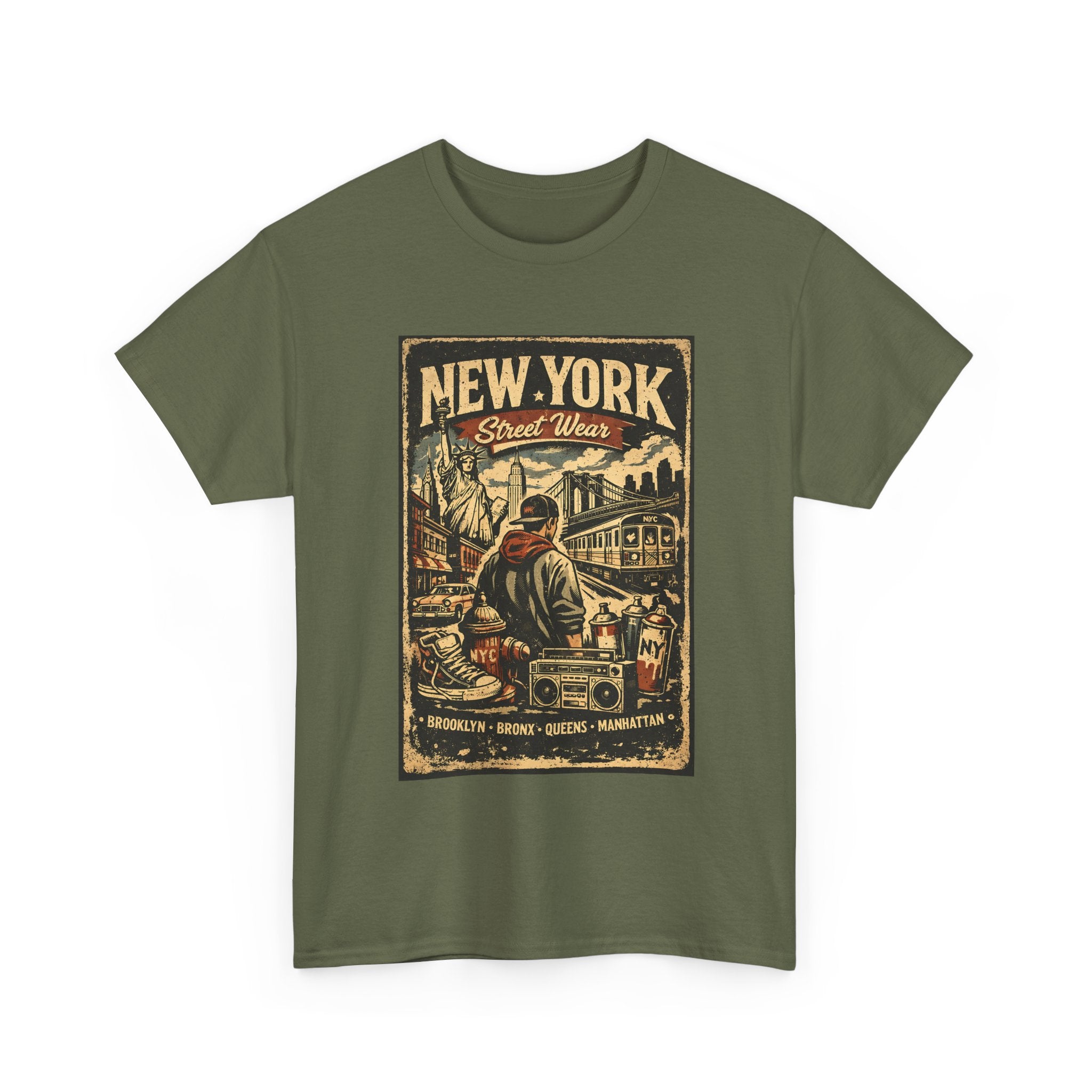 New York T Shirt Streetwear Graphic Tee, NYC Urban Vintage Shirt, Brooklyn Bronx Manhattan Unisex