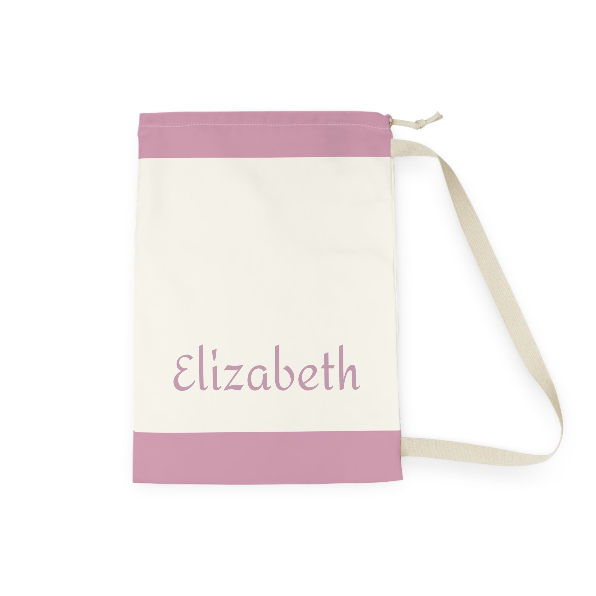 Pink Colorblock Laundry Bag | Canvas Drawstring Pouch