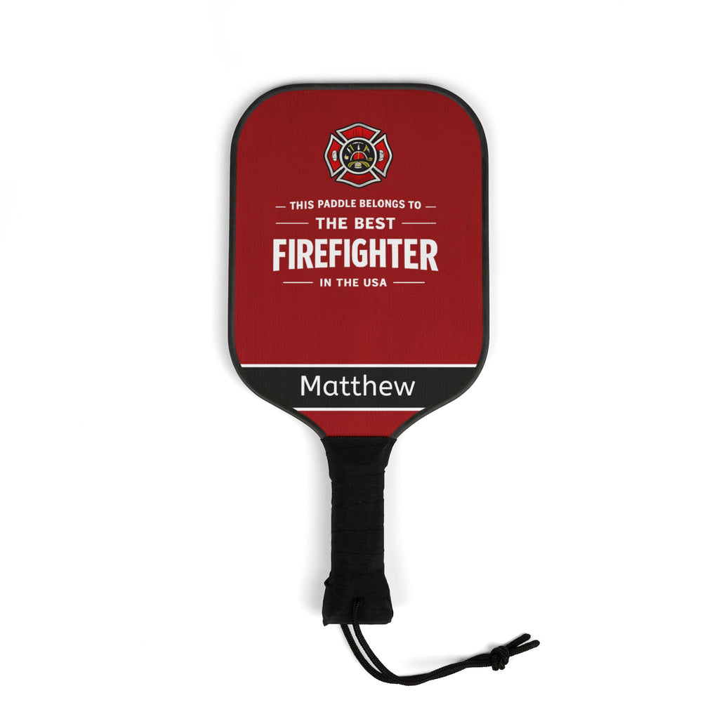 Personalized Firefighter Pickleball Paddle Set | Custom Fireman Gift | Best Firefighter Gift | Unique Pickleball Gift for Him