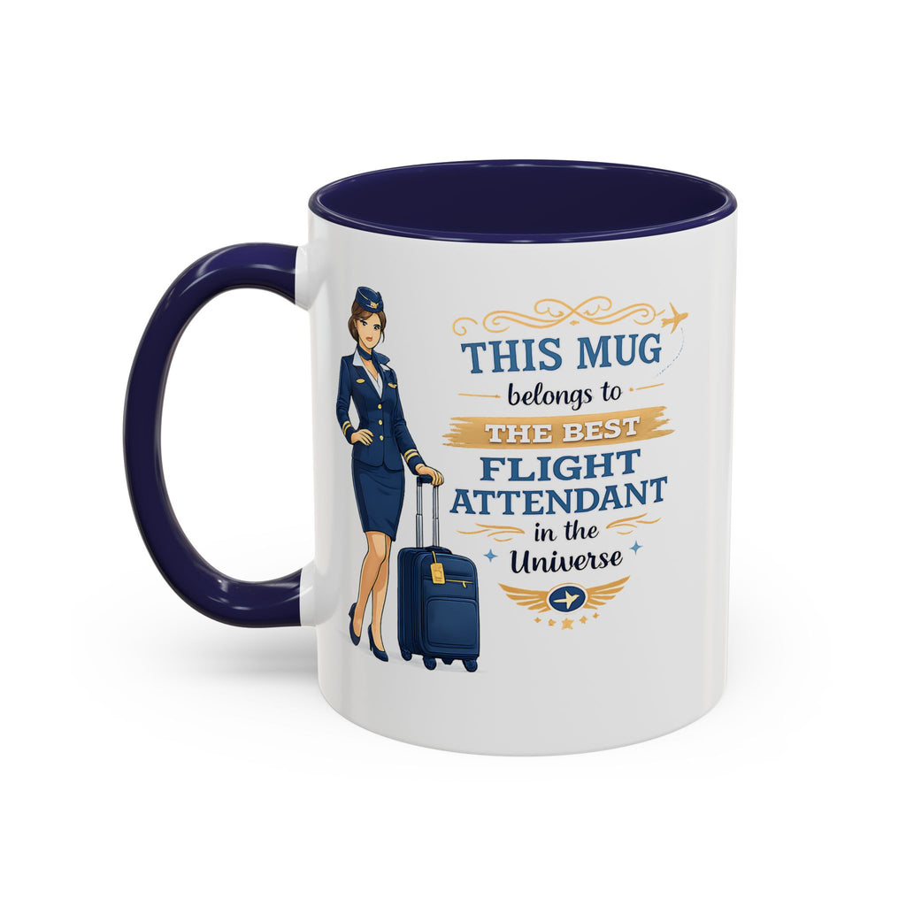 Best Flight Attendant Mug  This Mug Belongs To The Best Flight Attendant in the Universe, Cabin Crew Coffee Mug Gift