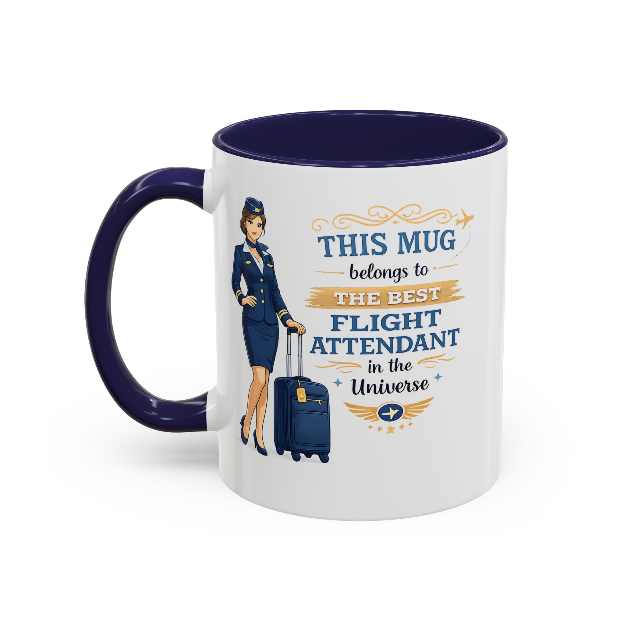 Best Flight Attendant Mug  This Mug Belongs To The Best Flight Attendant in the Universe, Cabin Crew Coffee Mug Gift