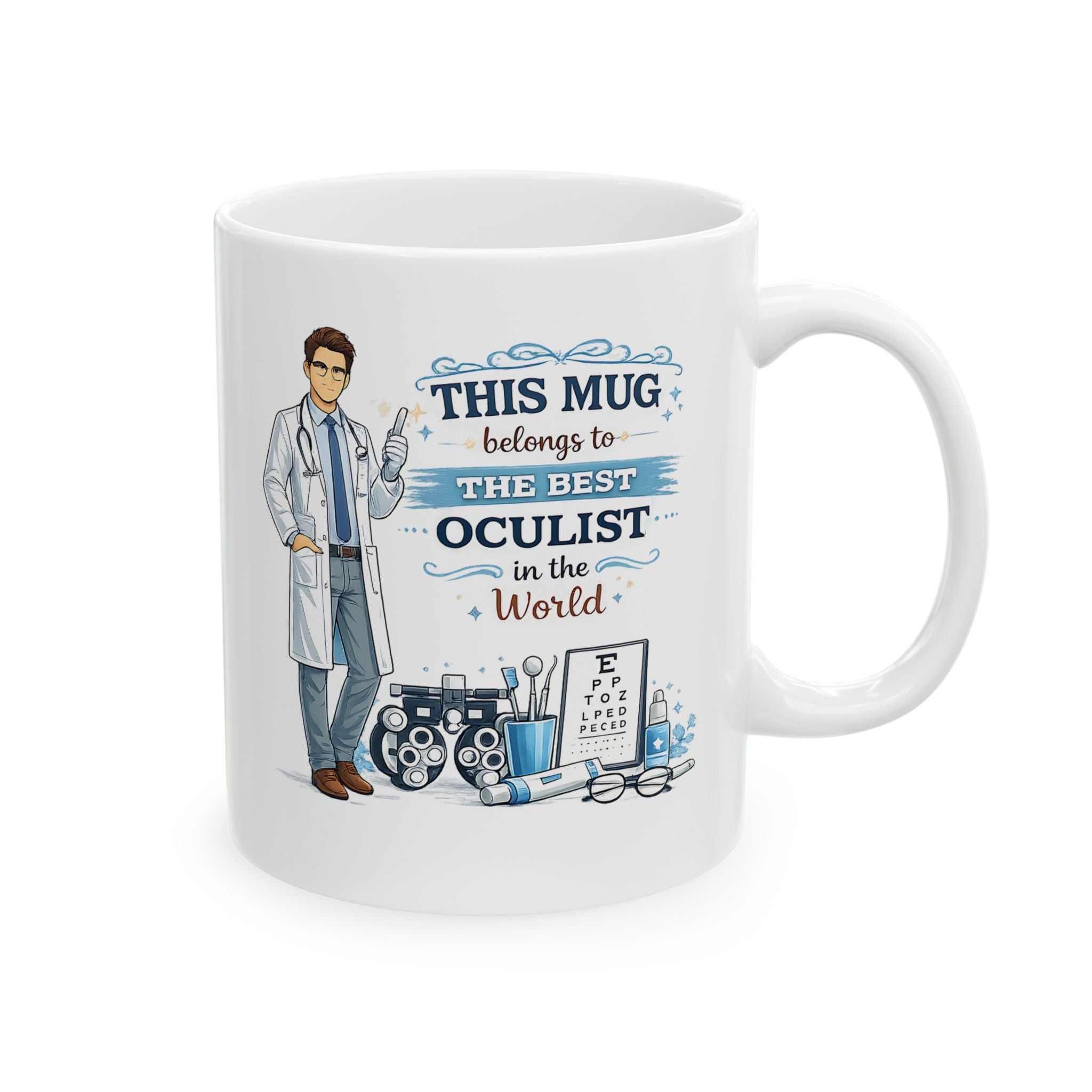 Best Oculist Mug  This Mug Belongs To The Best Oculist in the World, Eye Doctor Coffee Mug Gift