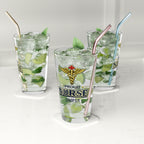 Personalized Nurse Pint Glass | Proud Nurse Gift with Name | RN Graduation Gift | Custom Nurse Beer Glass 16oz