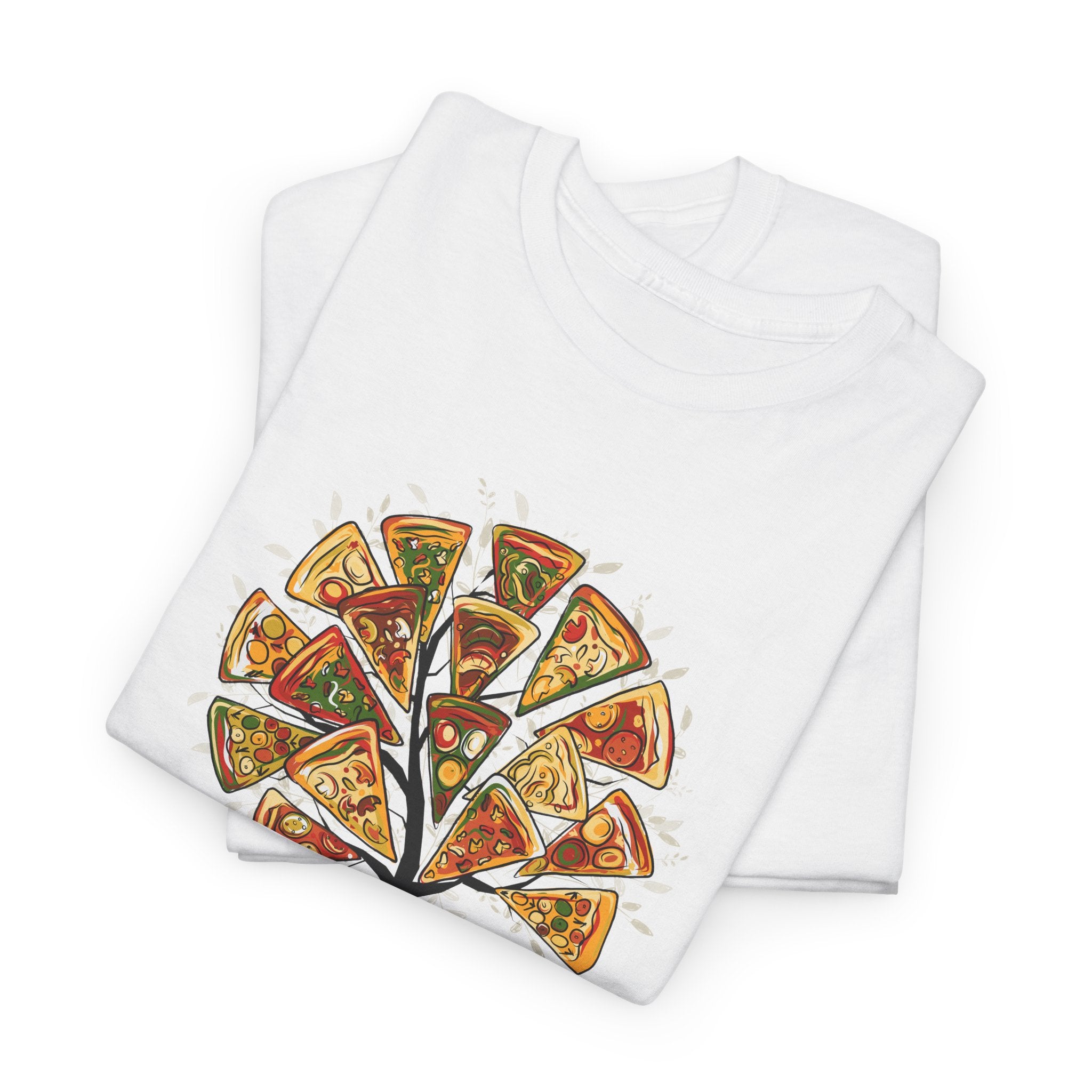 Pizza Tree Graphic T-Shirt  Funny Pizza Lover Tee