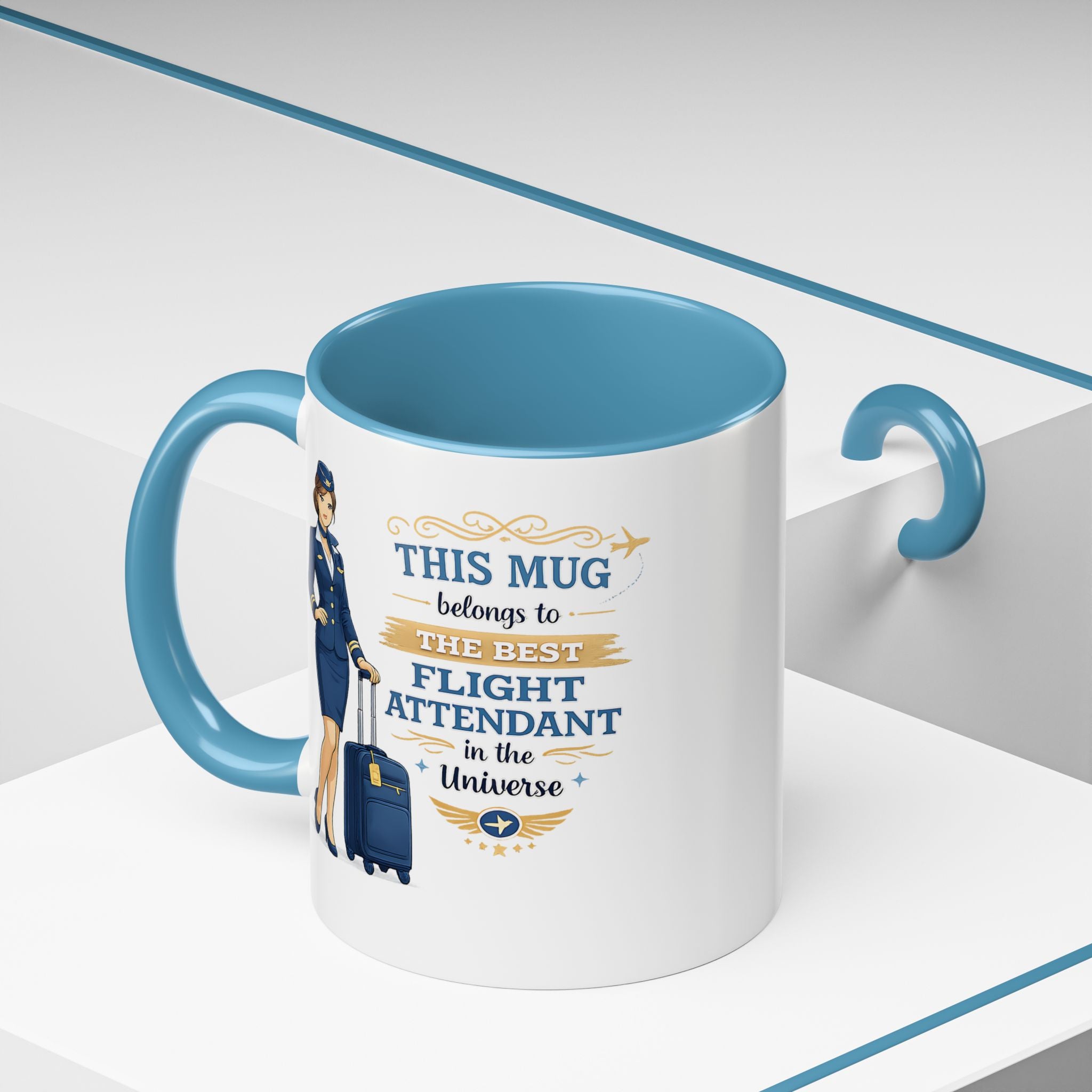 Best Flight Attendant Mug  This Mug Belongs To The Best Flight Attendant in the Universe, Cabin Crew Coffee Mug Gift