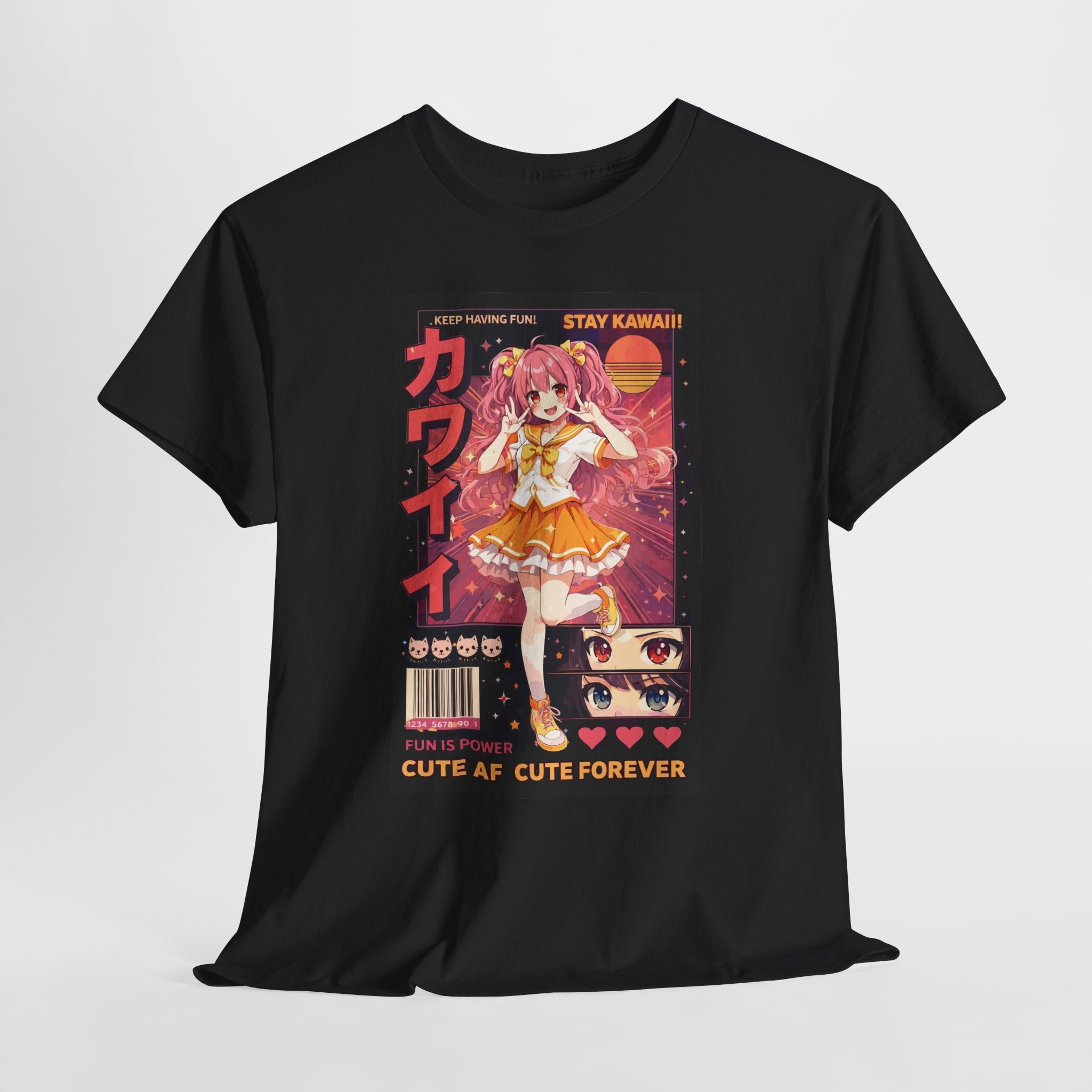 Kawaii Anime Girl T Shirt Japanese Streetwear Tee Cute Anime Shirt Otaku Gift Aesthetic Graphic Tee