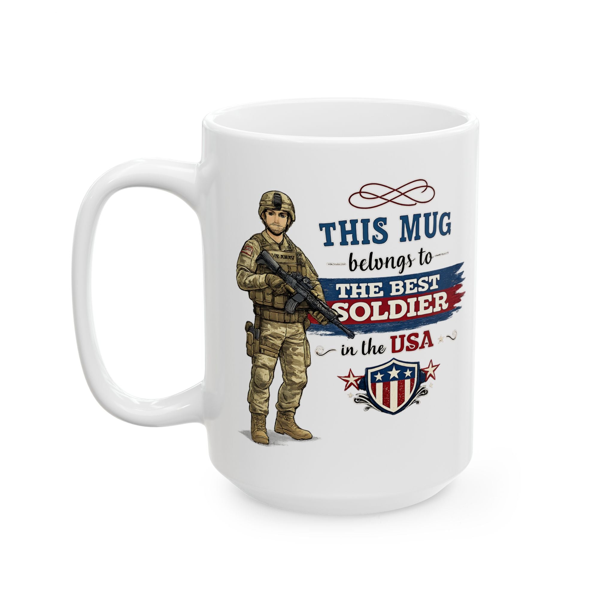 Best Soldier Mug  This Mug Belongs To The Best Soldier in the USA, Military Gift Coffee Mug, Veteran Cup