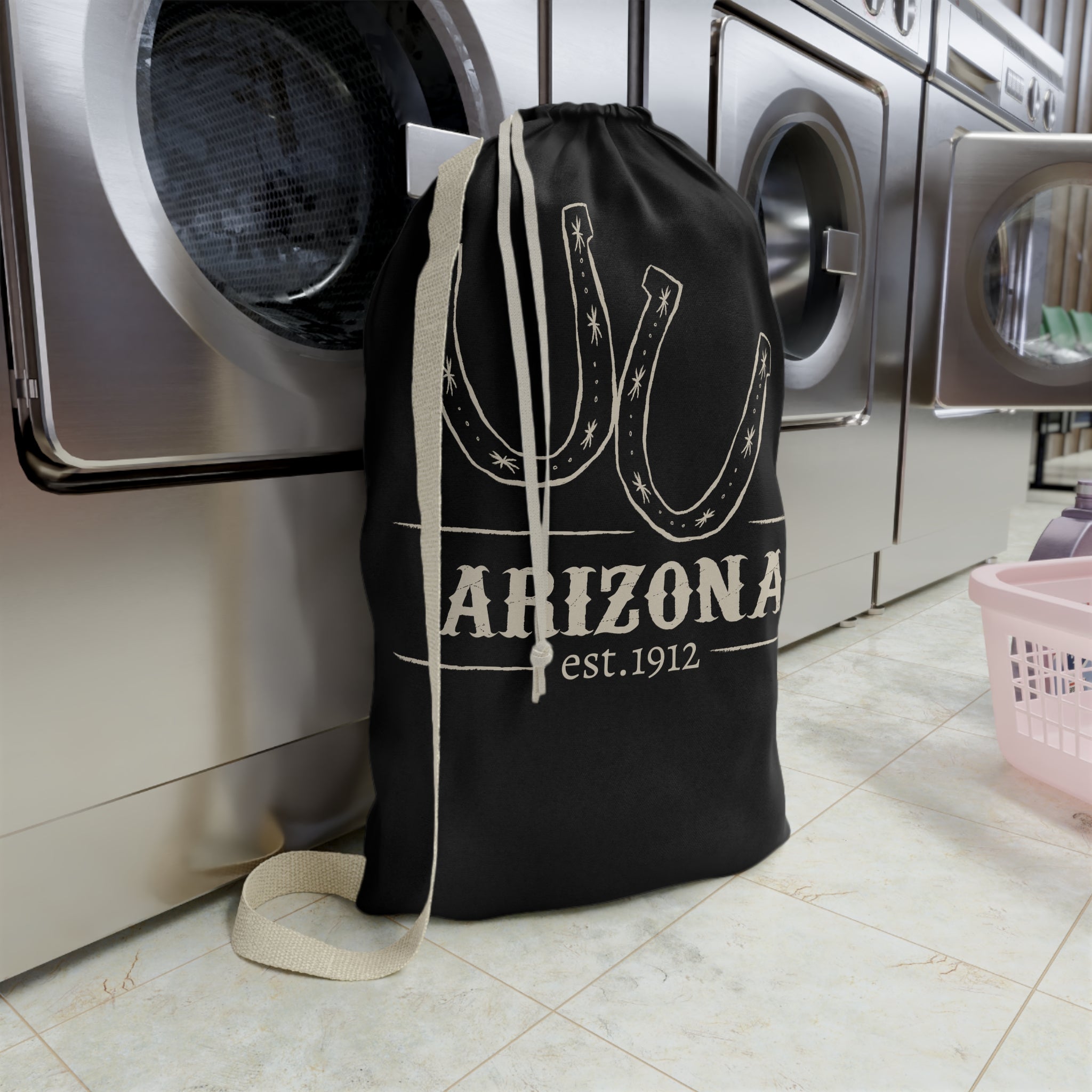 Arizona Horseshoes Laundry Bag | State Pride, Vintage Western Design