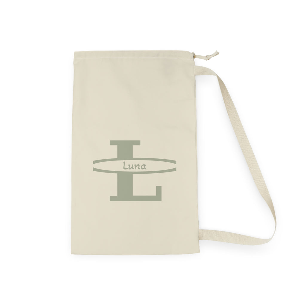 Monogram L with Name Laundry Bag | Personalized Initial Canvas Laundry Bag