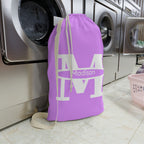Personalized Monogram M Laundry Bag Personalized Initial Drawstring