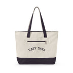 Easy Days canvas tote | Zippered canvas tote, front pocket