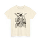 Western Saloon T-Shirt  Vintage Cowboy Guns & Hat Graphic Tee