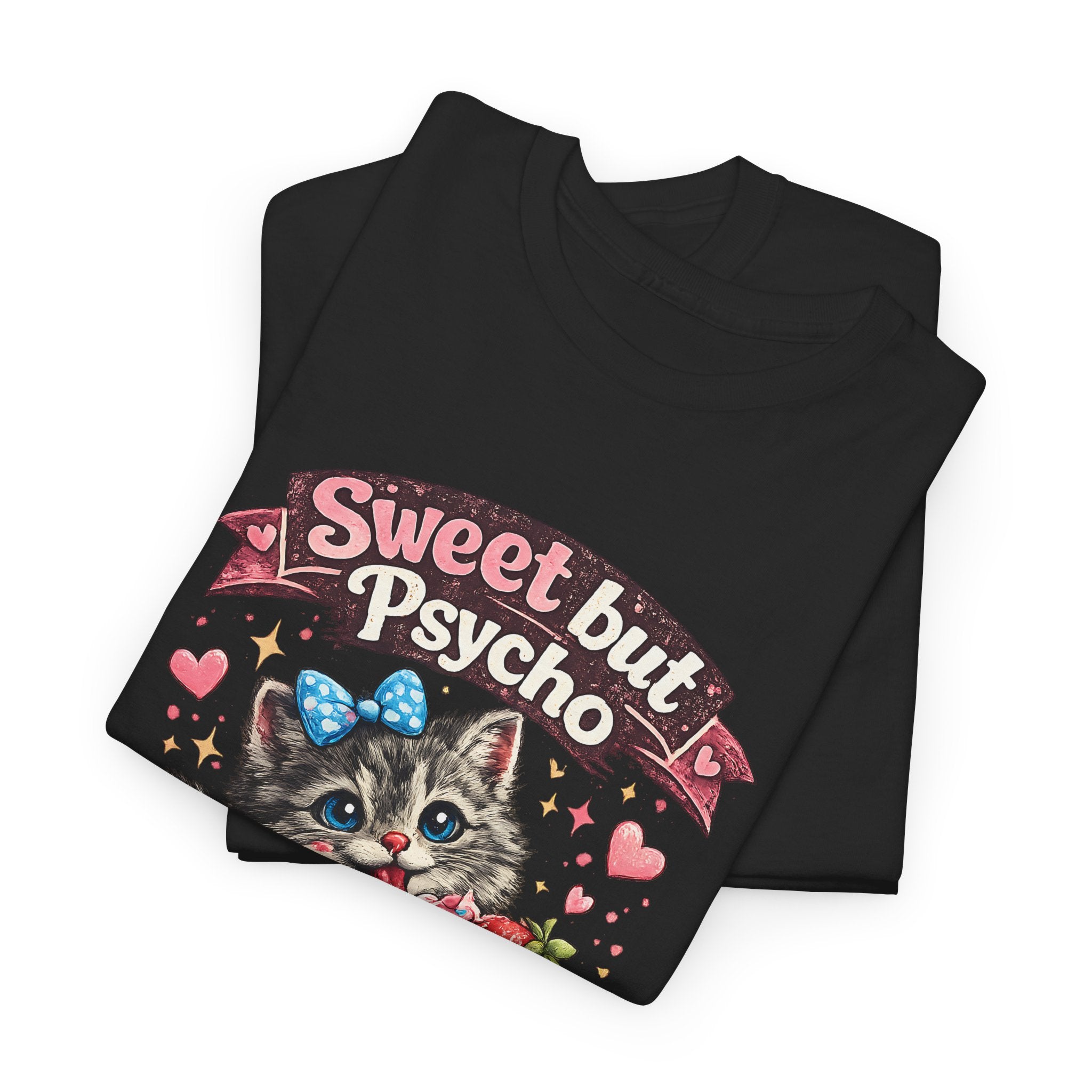 Sweet But Psycho Cat Shirt  Cute Funny Cat T Shirt, Kawaii Cat Graphic Tee, Cat Lover Gift