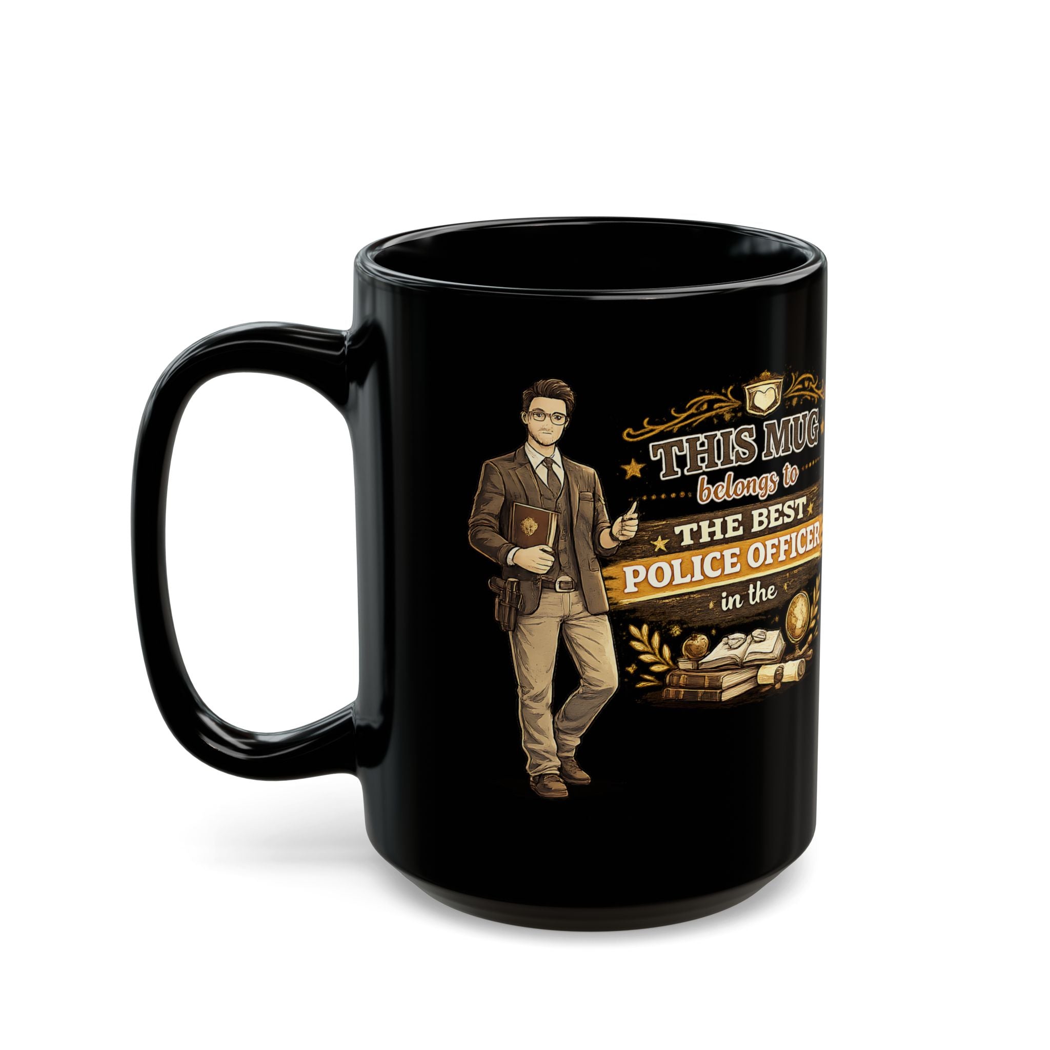 Best Police Officer Mug  This Mug Belongs To The Best Police Officer in the World, Law Enforcement Coffee Mug Gift