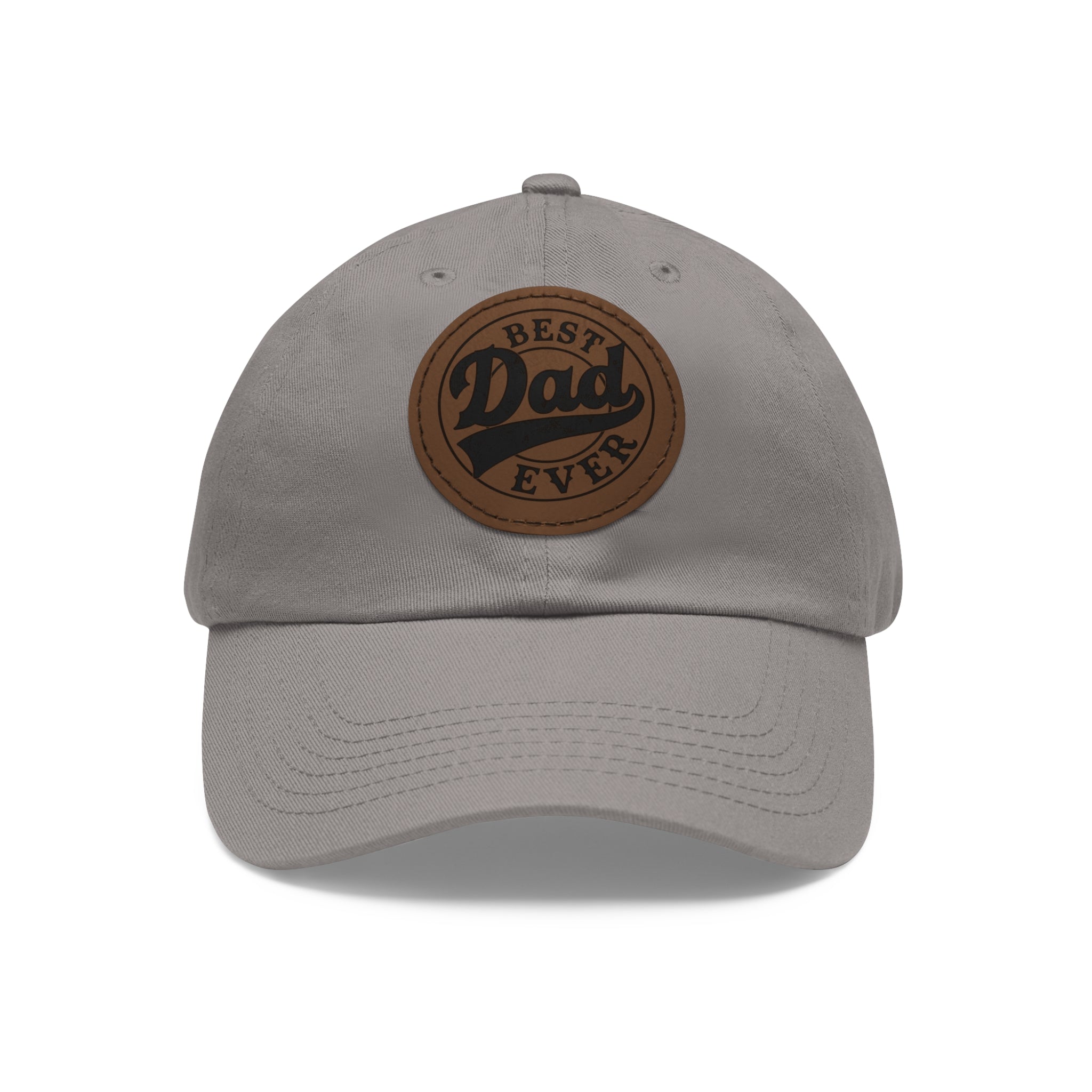 Best Dad Ever Leather Patch Dad Hat