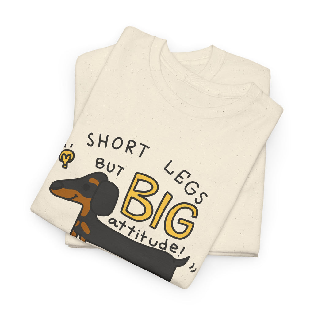 Dachshund T Shirt Short Legs Big Attitude Funny Dog Lover Tee Cute Wiener Dog Shirt Gift for Dog Moms