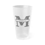 Personalized Initial Pint Glass  Custom Monogram Beer Glass with Name  Frosted Wedding Gift, Groomsmen Gift, Birthday Barware